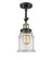 Franklin Restoration One Light Semi-Flush Mount in Black Antique Brass (405|201F-BAB-G182)