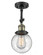 Franklin Restoration One Light Semi-Flush Mount in Black Antique Brass (405|201F-BAB-G204-6)