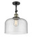 Franklin Restoration LED Semi-Flush Mount in Black Antique Brass (405|201F-BAB-G74-L-LED)