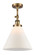 Franklin Restoration LED Semi-Flush Mount in Brushed Brass (405|201F-BB-G41-L)
