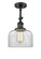 Franklin Restoration One Light Semi-Flush Mount in Matte Black (405|201F-BK-G72)