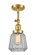 Franklin Restoration LED Semi-Flush Mount in Satin Gold (405|201F-SG-G142-LED)