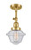 Franklin Restoration One Light Semi-Flush Mount in Satin Gold (405|201F-SG-G534)