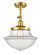 Franklin Restoration One Light Semi-Flush Mount in Satin Gold (405|201F-SG-G542)