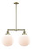 Franklin Restoration LED Island Pendant in Antique Brass (405|209-AB-G201-12-LED)