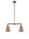 Franklin Restoration Two Light Island Pendant in Antique Copper (405|209-AC-M9-AC)