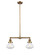 Franklin Restoration Two Light Island Pendant in Brushed Brass (405|209-BB-G322)