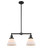 Franklin Restoration Two Light Island Pendant in Matte Black (405|209-BK-G41)