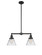Franklin Restoration Two Light Island Pendant in Matte Black (405|209-BK-G42)