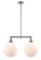 Franklin Restoration LED Island Pendant in Polished Chrome (405|209-PC-G201-12-LED)