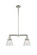 Franklin Restoration Two Light Island Pendant in Polished Nickel (405|209-PN-G64)