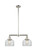 Franklin Restoration Two Light Island Pendant in Polished Nickel (405|209-PN-G72)