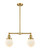 Franklin Restoration LED Island Pendant in Satin Gold (405|209-SG-G201-6-LED)