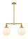 Franklin Restoration LED Island Pendant in Satin Gold (405|209-SG-G201-8-LED)