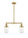 Franklin Restoration LED Island Pendant in Satin Gold (405|209-SG-G312-LED)