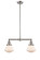 Franklin Restoration Two Light Island Pendant in Brushed Satin Nickel (405|209-SN-G321)