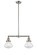 Franklin Restoration Two Light Island Pendant in Brushed Satin Nickel (405|209-SN-G324)