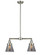 Franklin Restoration Two Light Island Pendant in Brushed Satin Nickel (405|209-SN-G63)