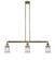 Franklin Restoration Three Light Island Pendant in Antique Brass (405|213-AB-G182S)