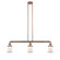 Franklin Restoration Three Light Island Pendant in Antique Copper (405|213-AC-G181S)