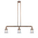 Franklin Restoration Three Light Island Pendant in Antique Copper (405|213-AC-G182S)