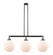 Franklin Restoration Three Light Island Pendant in Black Antique Brass (405|213-BAB-G201-12)