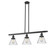 Franklin Restoration Three Light Island Pendant in Matte Black (405|213-BK-G44)