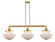 Franklin Restoration Three Light Island Pendant in Satin Gold (405|213-SG-G541)
