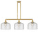 Franklin Restoration Three Light Island Pendant in Satin Gold (405|213-SG-G74-L)