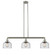 Franklin Restoration Three Light Island Pendant in Brushed Satin Nickel (405|213-SN-G74)