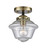 Nouveau LED Semi-Flush Mount in Black Antique Brass (405|284-1C-BAB-G534-LED)