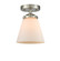 Nouveau One Light Semi-Flush Mount in Brushed Satin Nickel (405|284-1C-SN-G61)