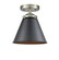 Nouveau LED Semi-Flush Mount in Brushed Satin Nickel (405|284-1C-SN-M13-BK-LED)