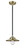 Nouveau LED Mini Pendant in Black Antique Brass (405|284-1S-BAB-M4-AB-LED)