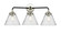 Nouveau Three Light Bath Vanity in Black Polished Nickel (405|284-3W-BPN-G44)