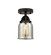 Nouveau 2 LED Semi-Flush Mount in Matte Black (405|288-1C-BK-G58-LED)