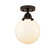 Nouveau 2 One Light Semi-Flush Mount in Oil Rubbed Bronze (405|288-1C-OB-G201-8)
