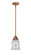 Nouveau 2 LED Mini Pendant in Antique Copper (405|288-1S-AC-G182-LED)