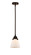 Nouveau 2 LED Mini Pendant in Oil Rubbed Bronze (405|288-1S-OB-G61-LED)