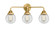 Nouveau 2 LED Bath Vanity in Satin Gold (405|288-3W-SG-G202-6-LED)