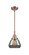 Caden LED Mini Pendant in Antique Copper (405|447-1S-AC-G173-LED)