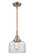 Caden LED Mini Pendant in Antique Copper (405|447-1S-AC-G72-LED)