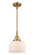 Caden One Light Mini Pendant in Brushed Brass (405|447-1S-BB-G71)