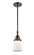 Caden LED Mini Pendant in Matte Black (405|447-1S-BK-G181S-LED)