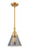 Caden One Light Mini Pendant in Satin Gold (405|447-1S-SG-G43)