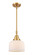 Caden One Light Mini Pendant in Satin Gold (405|447-1S-SG-G71)