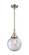 Caden One Light Mini Pendant in Brushed Satin Nickel (405|447-1S-SN-G202-8)