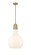 Auralume One Light Pendant in Brushed Brass (405|492-1S-BB-G581-14)