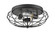 Austere Three Light Flush Mount in Matte Black (405|510-3C-BK)