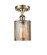 Ballston One Light Semi-Flush Mount in Antique Brass (405|516-1C-AB-G116)